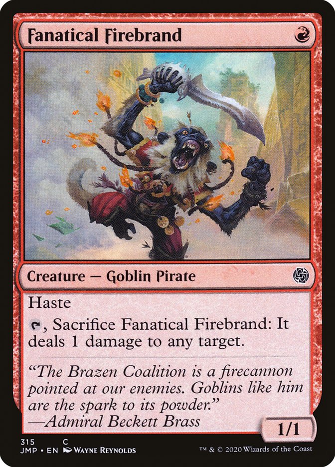 Fanatical Firebrand [Jumpstart] Magic: The Gathering