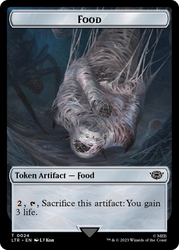 Treasure // Food (0024) Double-Sided Token (Surge Foil) [The Lord of the Rings: Tales of Middle-Earth Tokens] Magic: The Gathering