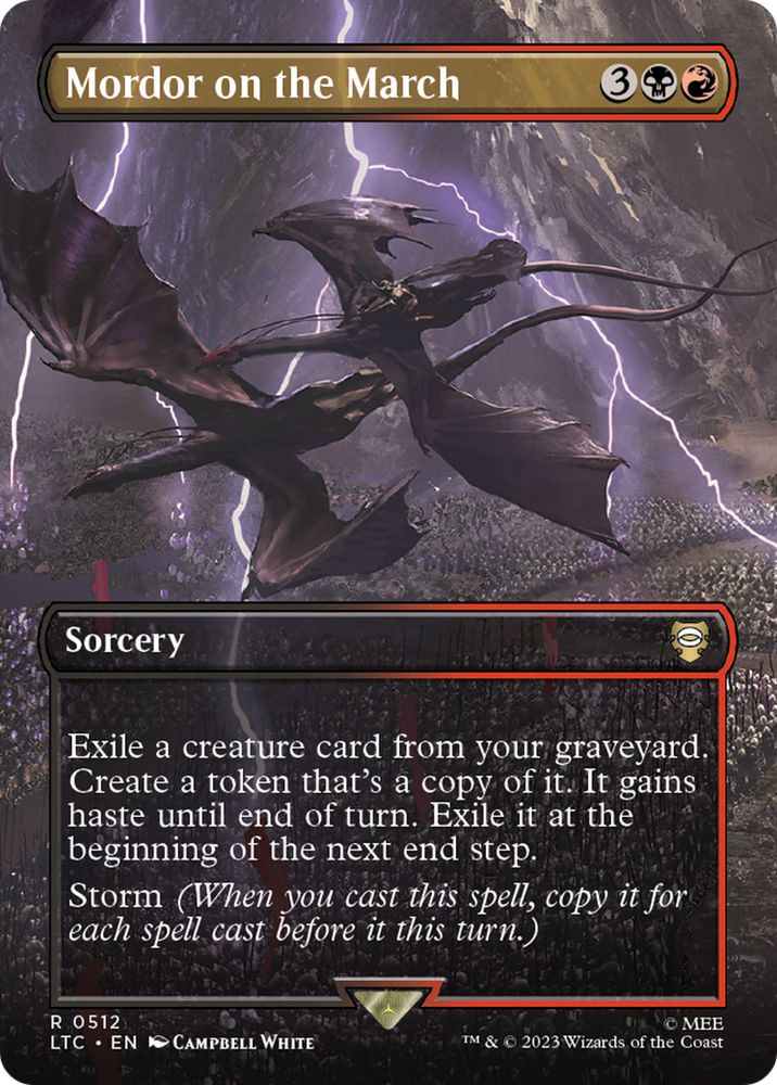 Mordor on the March (Borderless) [The Lord of the Rings: Tales of Middle-Earth Commander] Magic: The Gathering