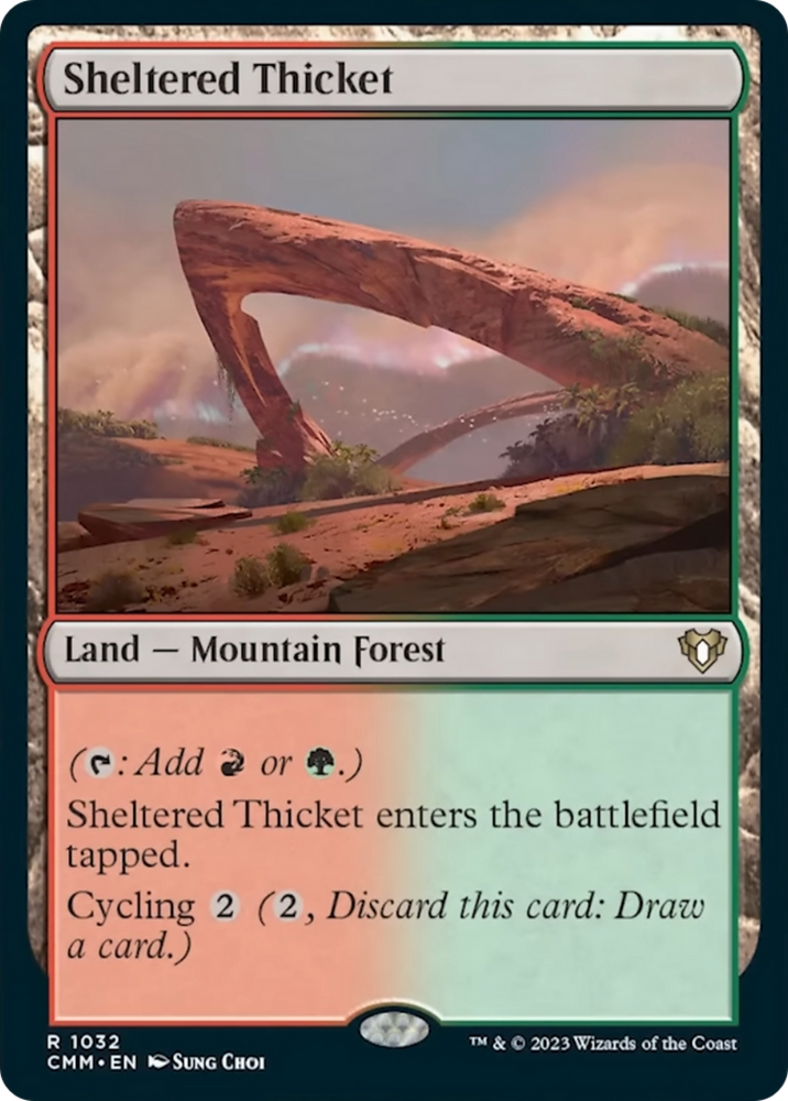 Sheltered Thicket [Commander Masters] Magic: The Gathering