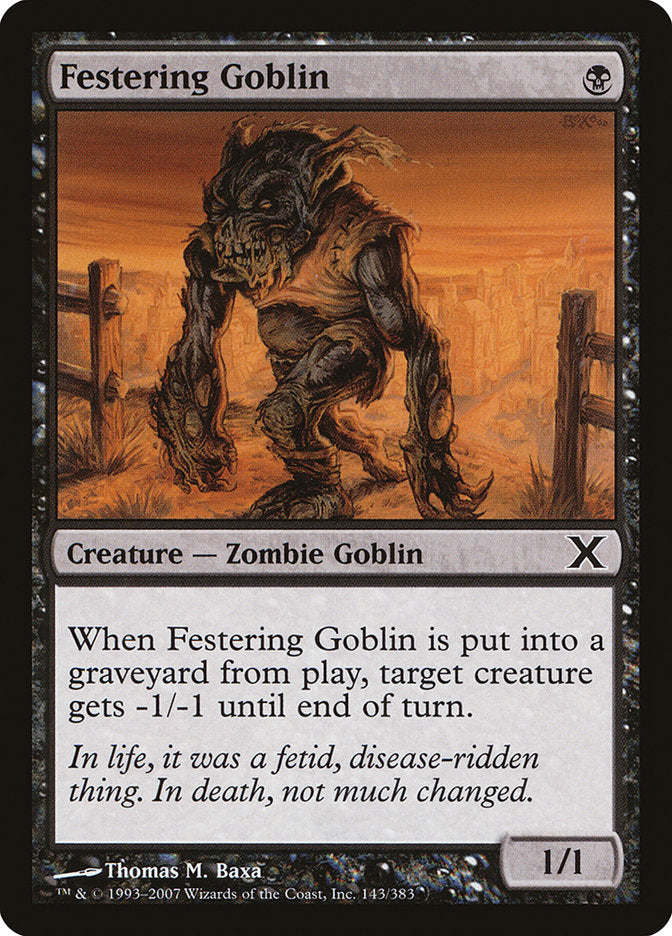 Festering Goblin [Tenth Edition] Magic: The Gathering