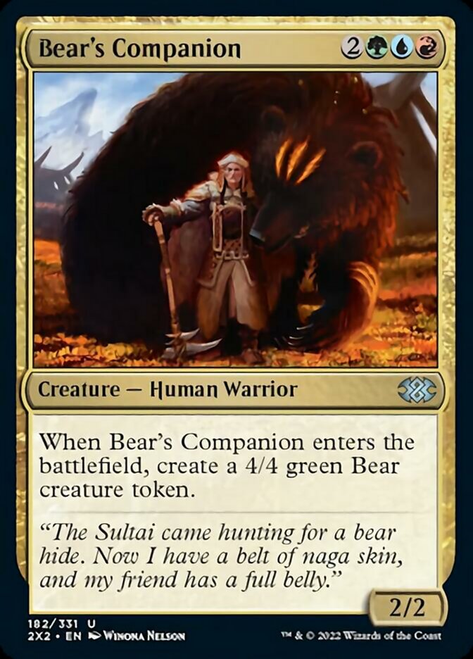 Bear's Companion [Double Masters 2022] Magic: The Gathering