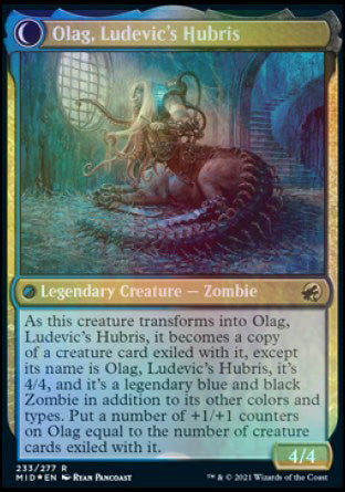Ludevic, Necrogenius // Olag, Ludevic's Hubris [Innistrad: Midnight Hunt Prerelease Promos] Magic: The Gathering