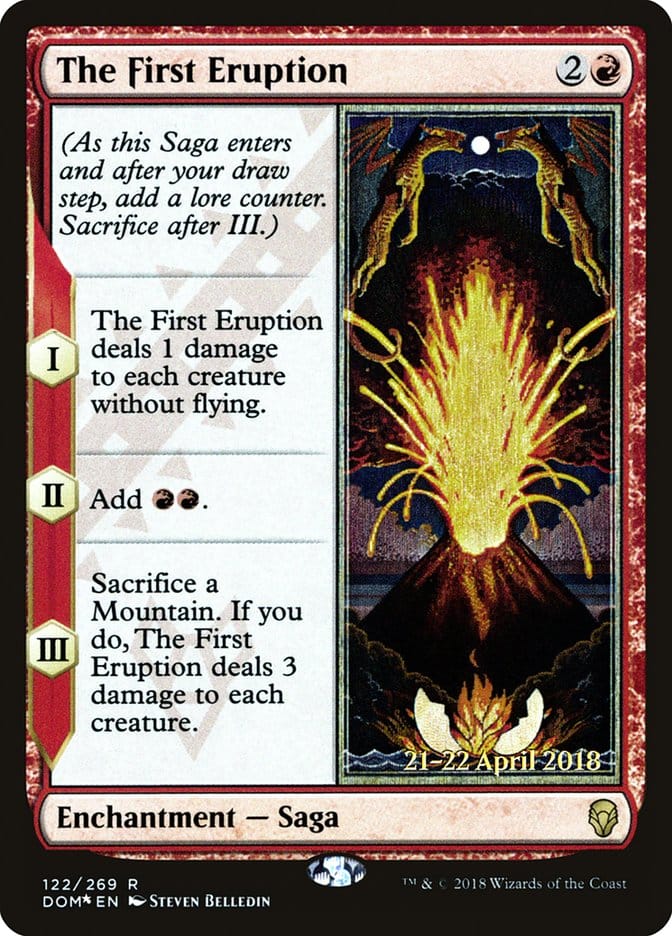 The First Eruption [Dominaria Prerelease Promos] Magic: The Gathering