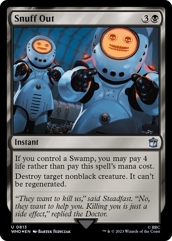 Snuff Out (Surge Foil) [Doctor Who] Magic: The Gathering