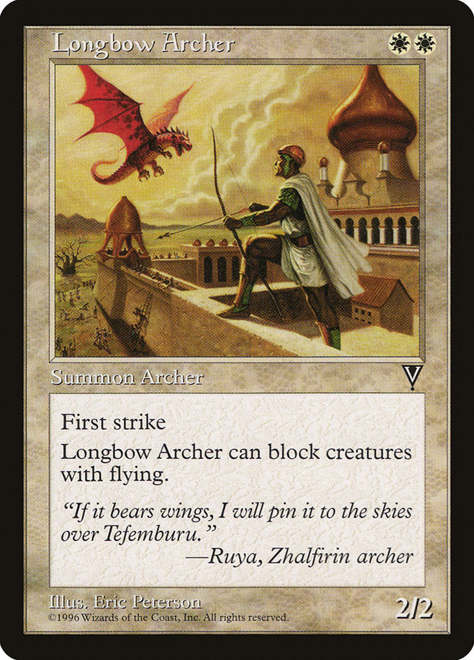 Longbow Archer [Visions] Magic: The Gathering
