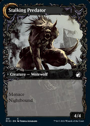 Shady Traveler // Stalking Predator (Showcase Equinox) [Innistrad: Midnight Hunt] Magic: The Gathering
