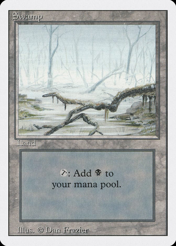 Swamp (White Fog in Trees) [Revised Edition] Magic: The Gathering