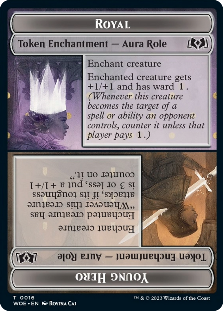 Royal Role // Young Hero Role Token [Wilds of Eldraine Tokens] Magic: The Gathering