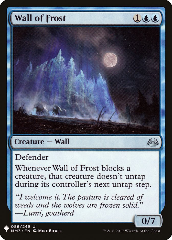 Wall of Frost [Mystery Booster] Magic: The Gathering
