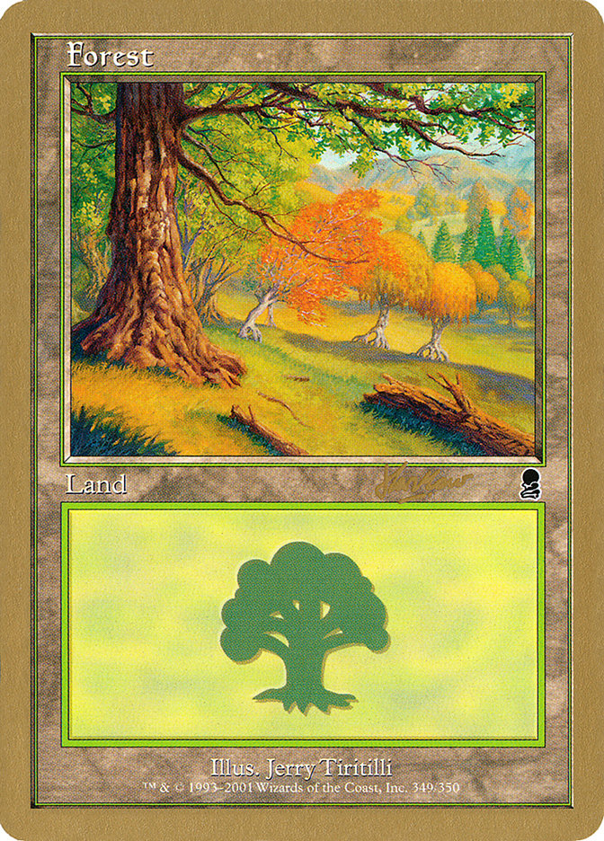 Forest (shh349) (Sim Han How) [World Championship Decks 2002] Magic: The Gathering