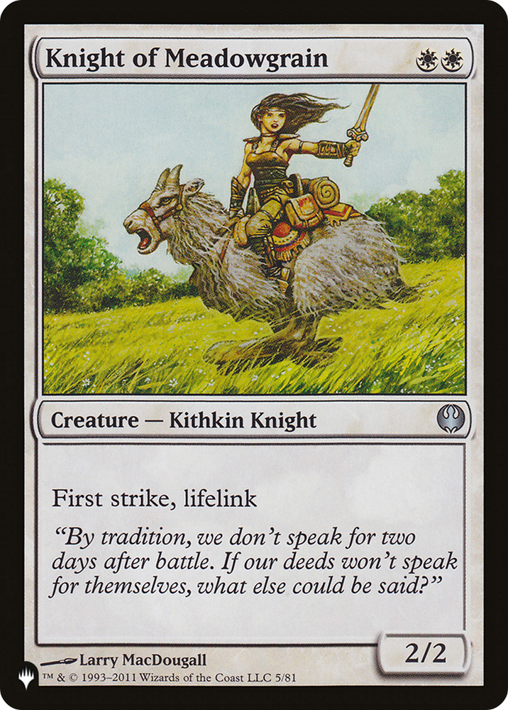 Knight of Meadowgrain [The List] Magic: The Gathering