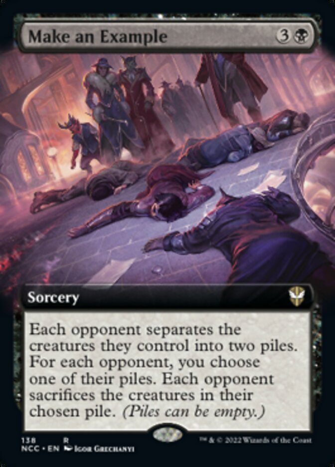 Make an Example (Extended Art) [Streets of New Capenna Commander] Magic: The Gathering