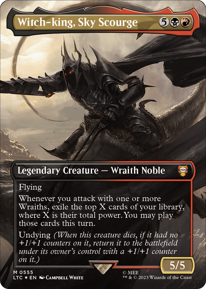 Witch-king, Sky Scourge (Borderless) (Surge Foil) [The Lord of the Rings: Tales of Middle-Earth Commander] Magic: The Gathering