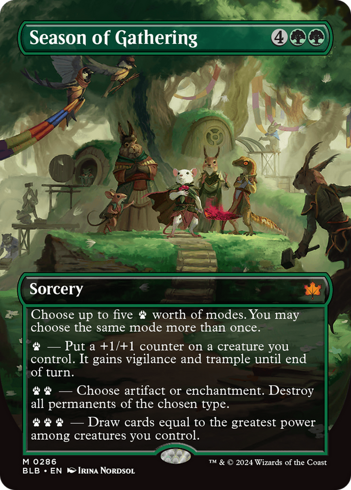 Season of Gathering (Borderless) [Bloomburrow] Magic: The Gathering