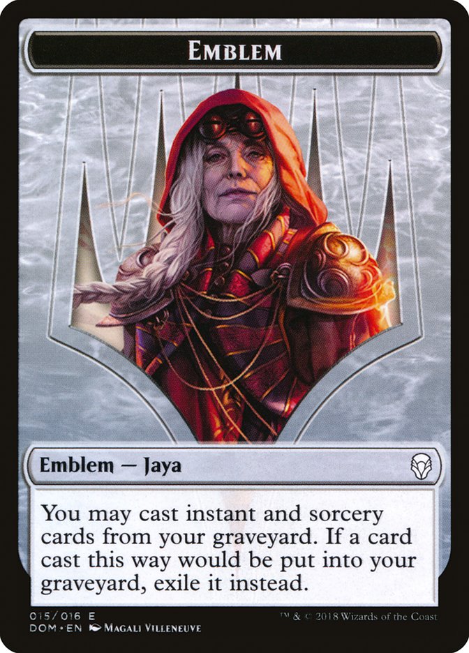 Jaya Ballard Emblem [Dominaria Tokens] Magic: The Gathering