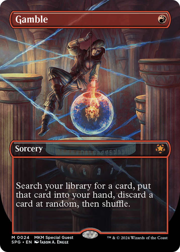 Gamble (Borderless) [Murders at Karlov Manor Special Guests] Magic: The Gathering