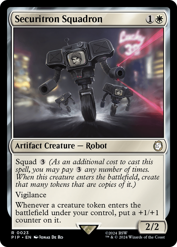 Securitron Squadron [Fallout] Magic: The Gathering