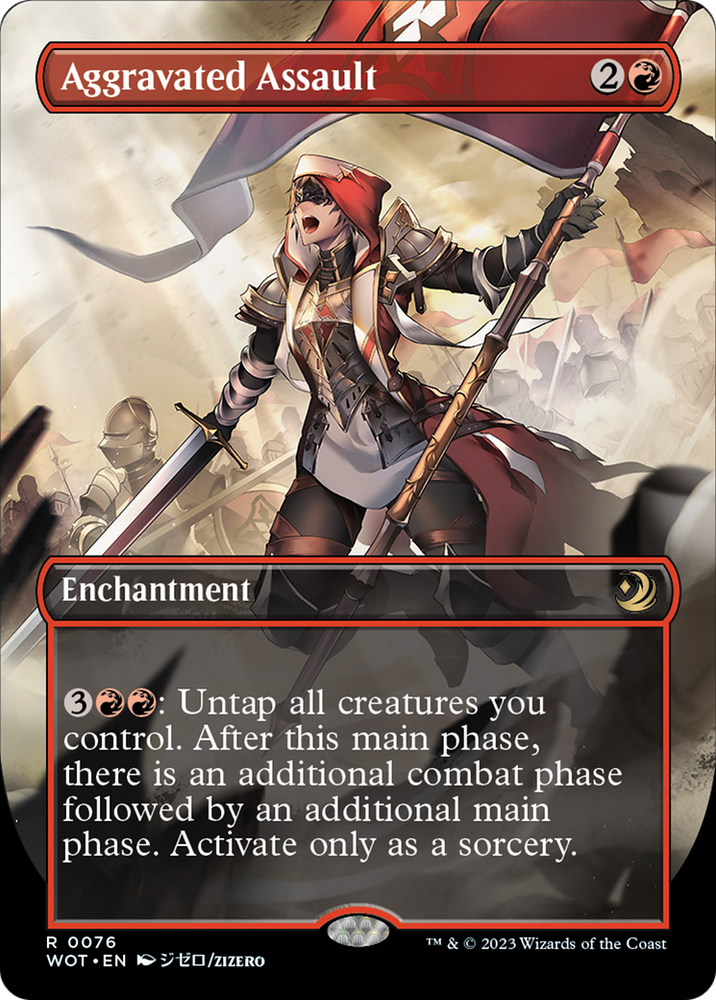 Aggravated Assault (Anime Borderless) [Wilds of Eldraine: Enchanting Tales] Magic: The Gathering