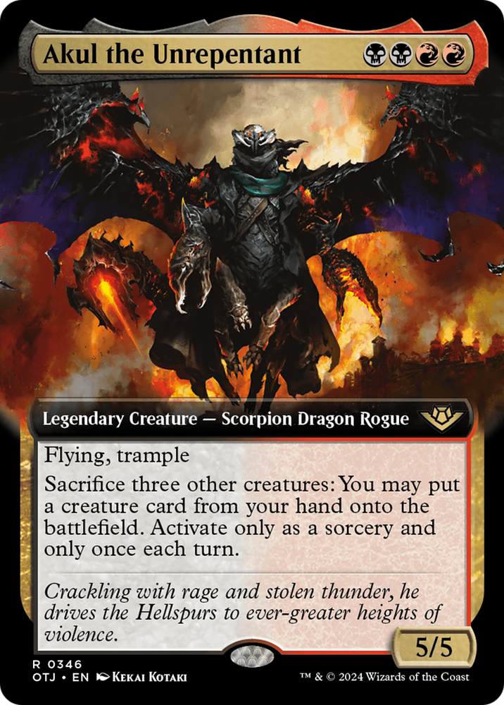 Akul the Unrepentant (Extended Art) [Outlaws of Thunder Junction] Magic: The Gathering