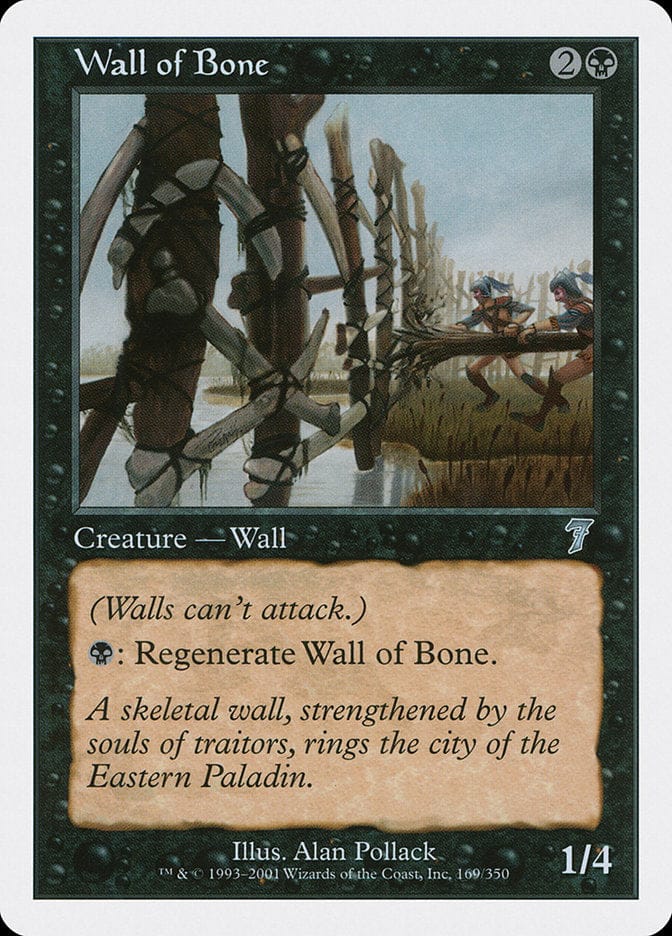 Wall of Bone [Seventh Edition] Magic: The Gathering