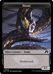 Servo // Snake Double-Sided Token [Modern Horizons 3 Tokens] Magic: The Gathering