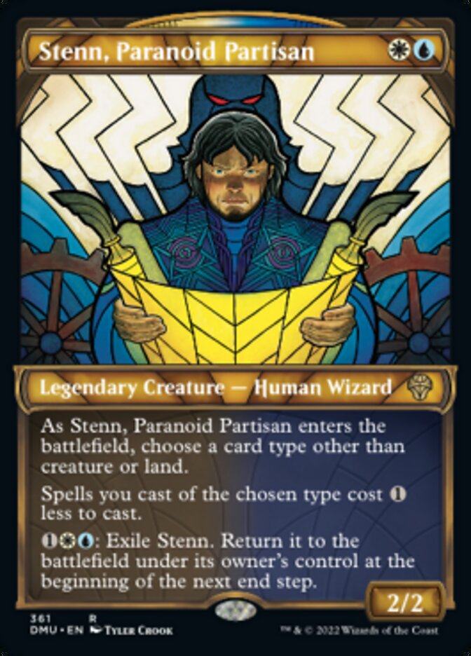 Stenn, Paranoid Partisan (Showcase Textured) [Dominaria United] Magic: The Gathering