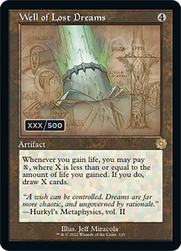 Well of Lost Dreams (Retro Schematic) (Serialized) [The Brothers' War Retro Artifacts] Magic: The Gathering
