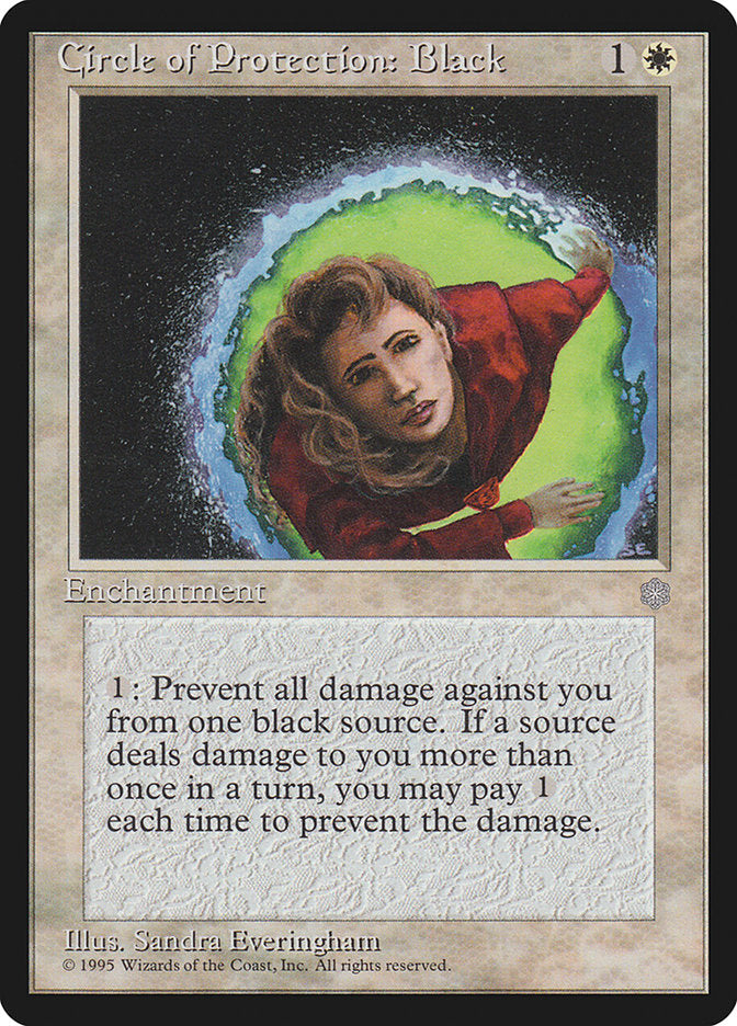Circle of Protection: Black [Ice Age] Magic: The Gathering