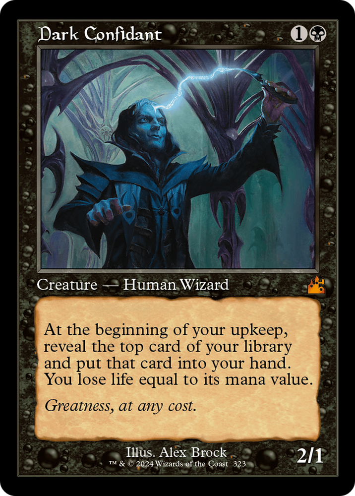 Dark Confidant (Retro Frame) [Ravnica Remastered] Magic: The Gathering