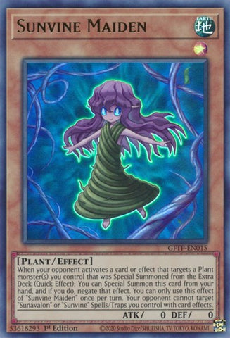 Sunvine Maiden [GFTP-EN015] Ultra Rare - Yugioh Cards For Your TCG Needs!