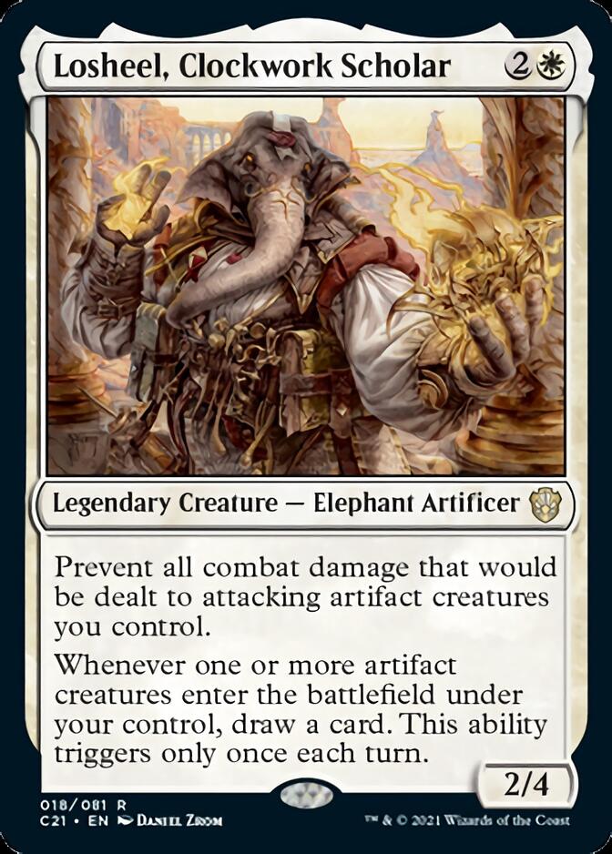 Losheel, Clockwork Scholar [Commander 2021] Magic: The Gathering