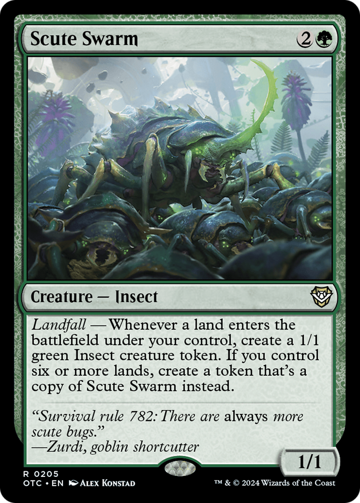 Scute Swarm [Outlaws of Thunder Junction Commander] Magic: The Gathering