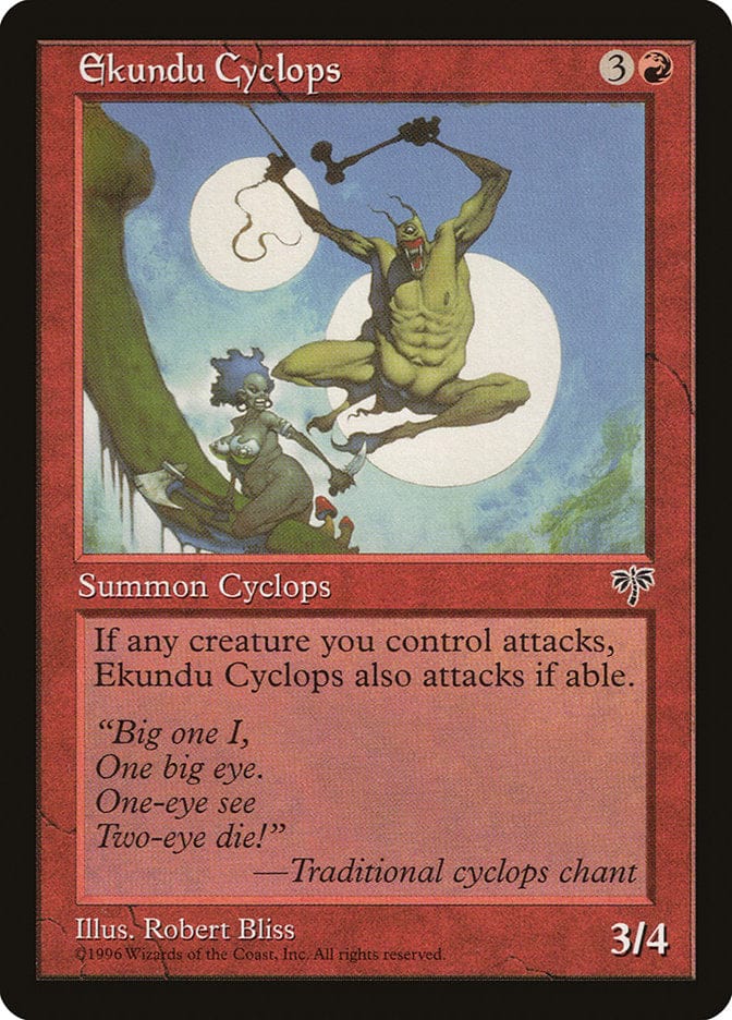 Ekundu Cyclops [Mirage] Magic: The Gathering