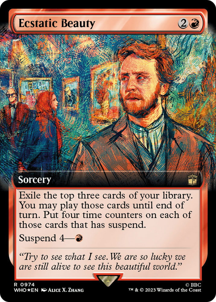 Ecstatic Beauty (Extended Art) (Surge Foil) [Doctor Who] Magic: The Gathering