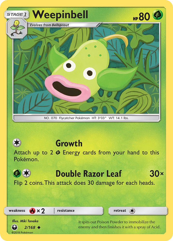 Weepinbell (2/168) [Sun & Moon: Celestial Storm] Pokémon