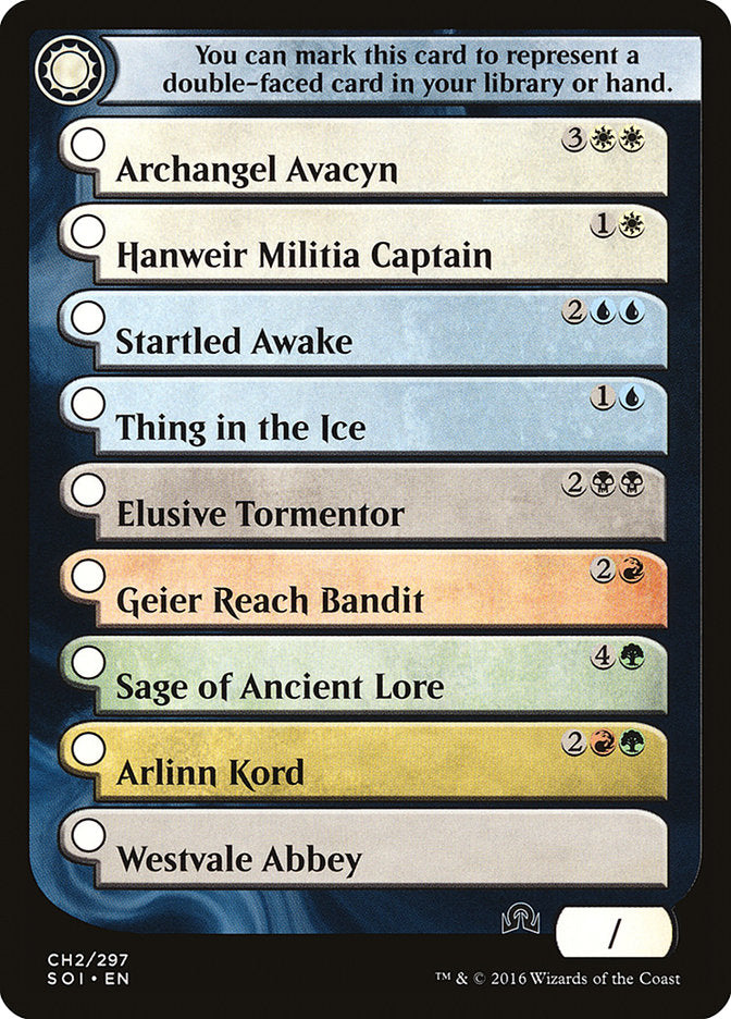 Shadows Over Innistrad Checklist 2 [Shadows over Innistrad Tokens] Magic: The Gathering