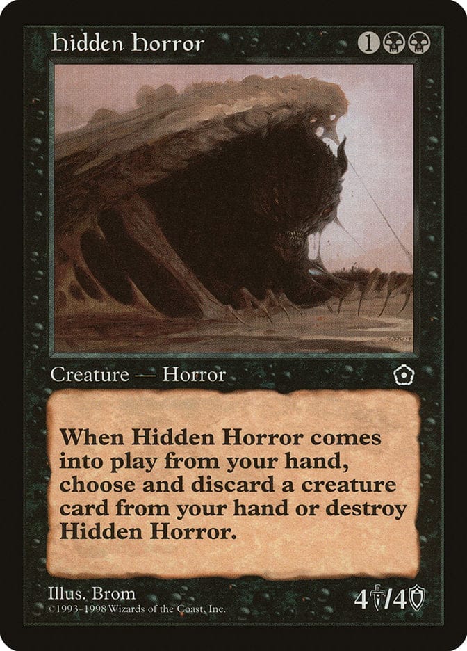 Hidden Horror [Portal Second Age] Magic: The Gathering