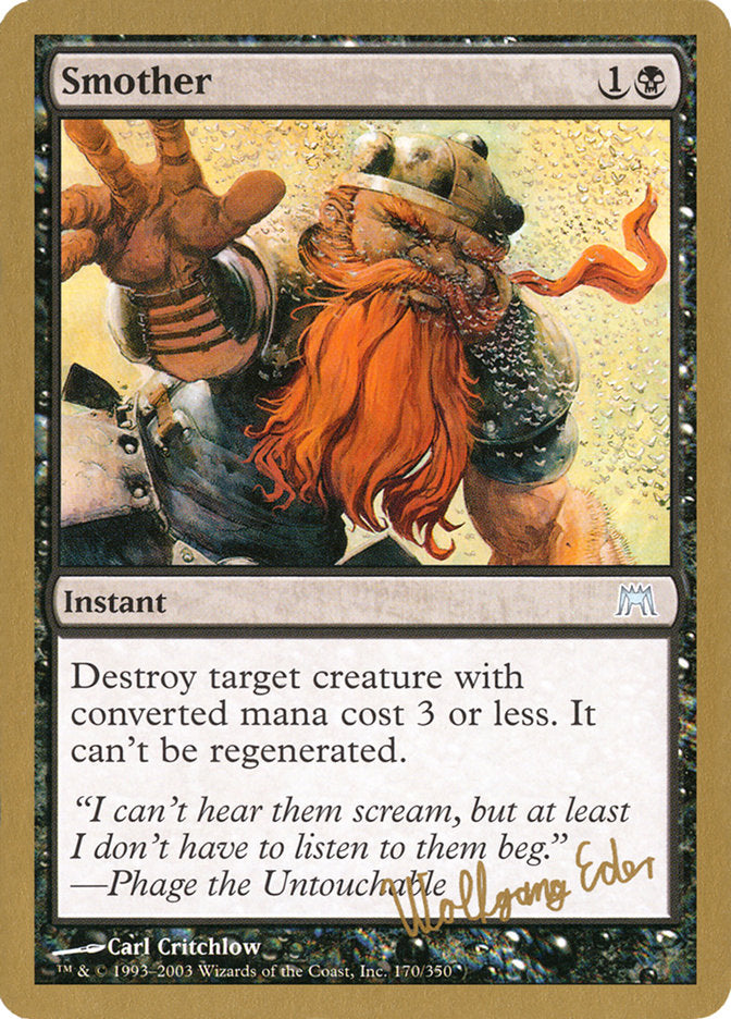 Smother (Wolfgang Eder) [World Championship Decks 2003] Magic: The Gathering