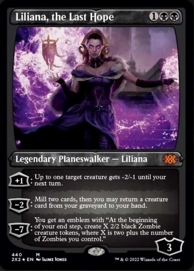 Liliana, the Last Hope (Foil Etched) [Double Masters 2022] Magic: The Gathering