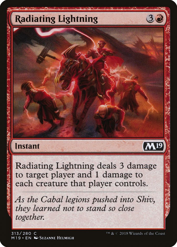 Radiating Lightning [Core Set 2019] Magic: The Gathering