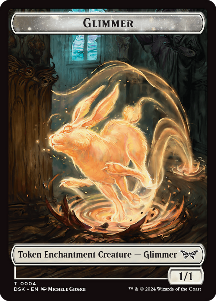 Glimmer // Shard Double-Sided Token [Duskmourn: House of Horror Tokens] Magic: The Gathering