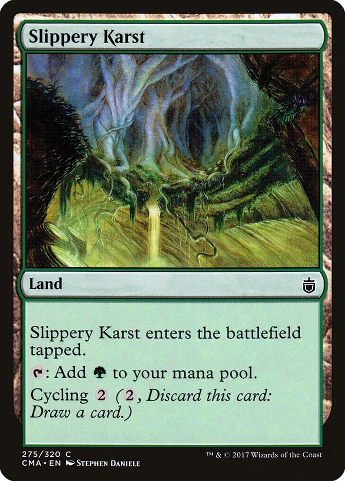 Slippery Karst [Commander Anthology] Magic: The Gathering