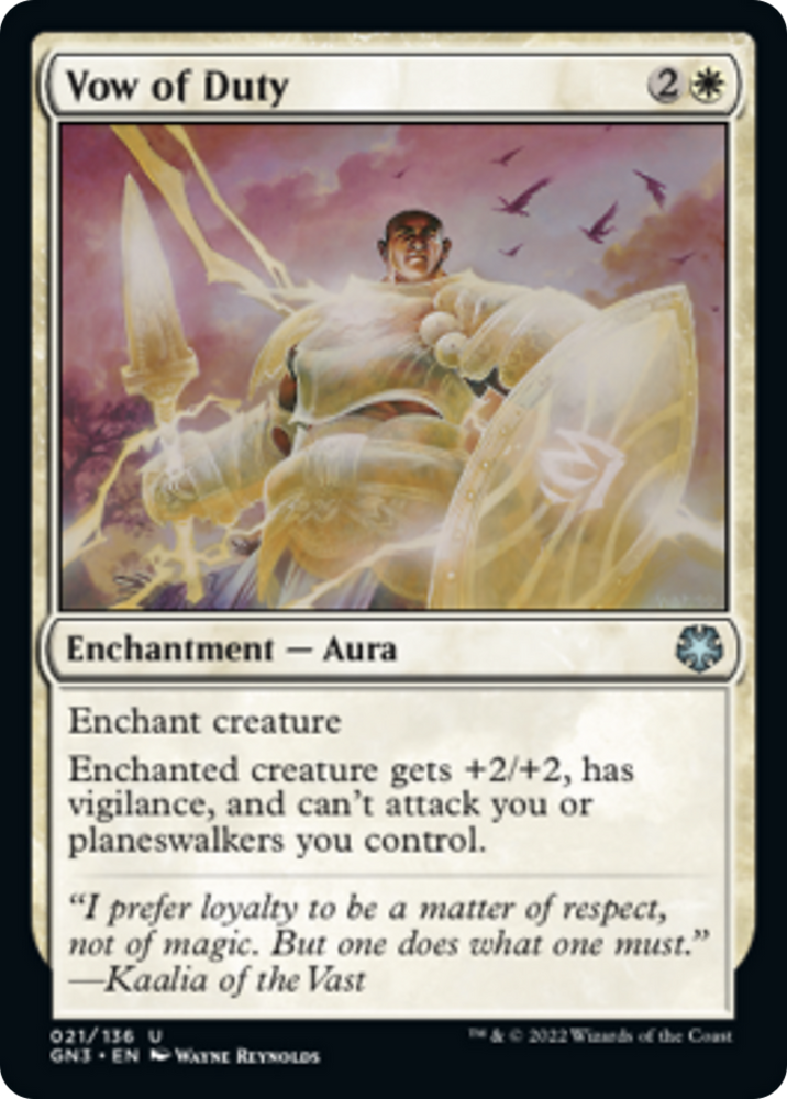 Vow of Duty [Game Night: Free-for-All] Magic: The Gathering