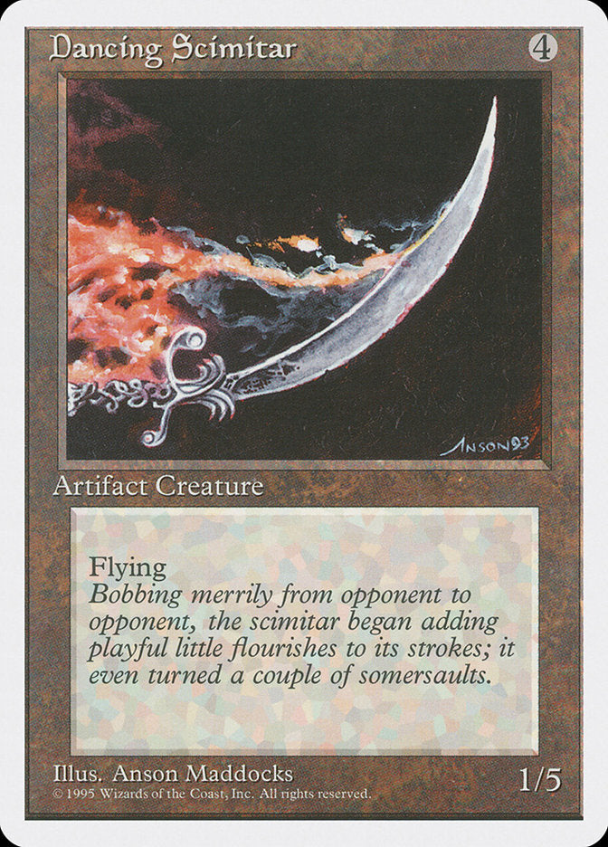 Dancing Scimitar [Fourth Edition] Magic: The Gathering