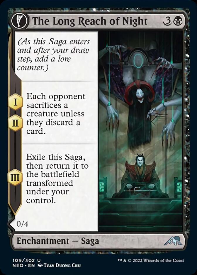 The Long Reach of Night // Animus of Night's Reach [Kamigawa: Neon Dynasty] Magic: The Gathering