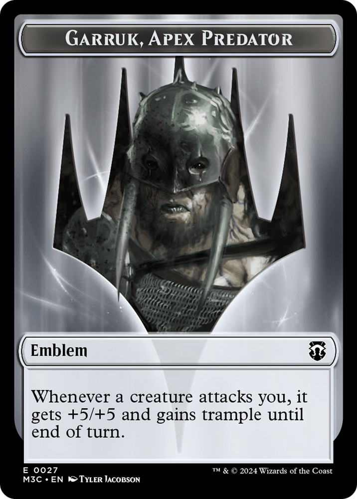 Garruk, Apex Predator Emblem // Saproling Double-Sided Token [Modern Horizons 3 Commander Tokens] Magic: The Gathering