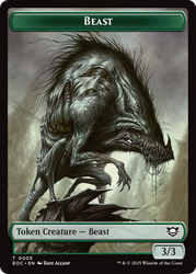 Clue // Beast (0005) Double-Sided Token [Edge of Eternities Commander Tokens] Magic: The Gathering