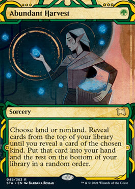 Abundant Harvest (Foil Etched) [Strixhaven: School of Mages Mystical Archive] Magic: The Gathering
