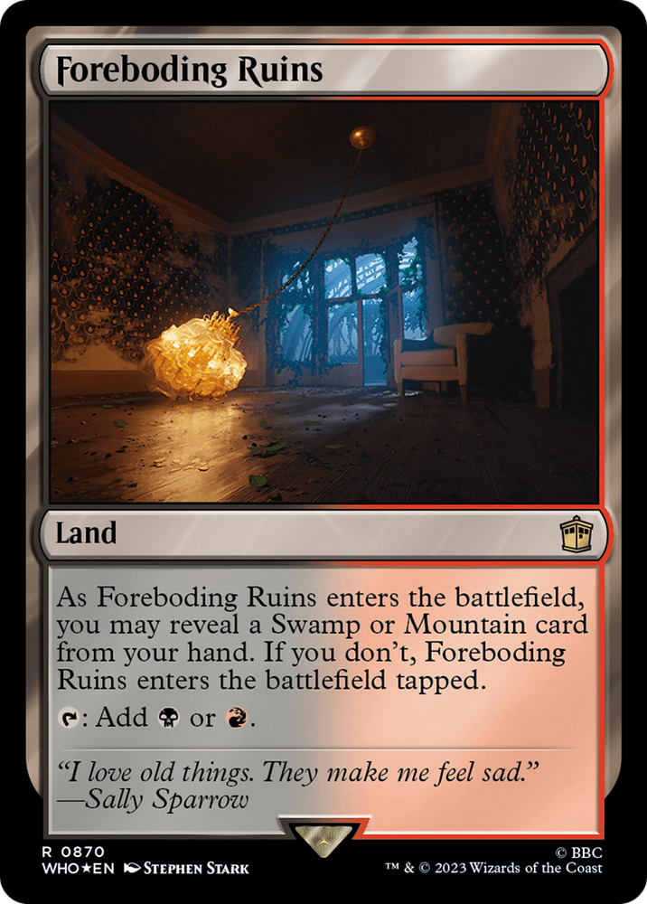 Foreboding Ruins (Surge Foil) [Doctor Who] Magic: The Gathering